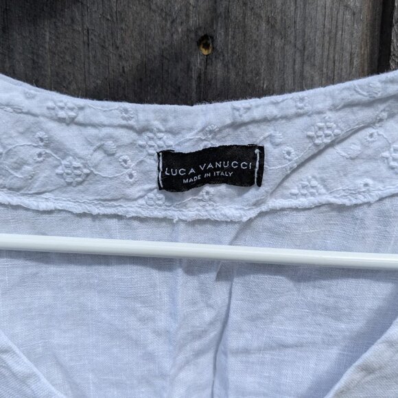 Luca Vanucci Linen Boho Top - Picture 2 of 7